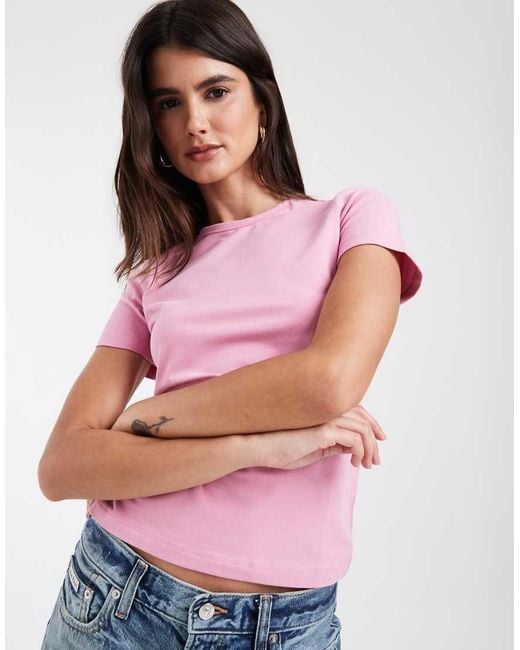 JJXX Pink Fitted T-Shirt