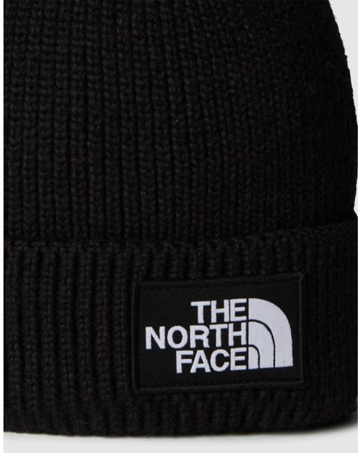 The North Face Black Tnf Logo Box Cuffed Beanie