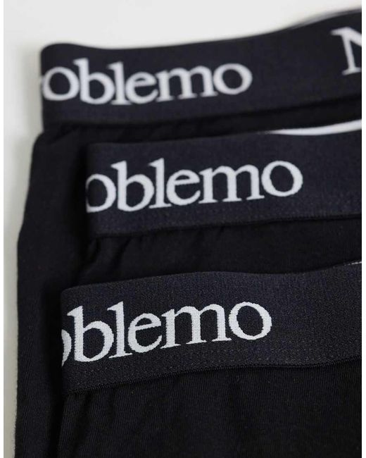 No Problemo Blue 3 Pack Cotton Rich Boxers for men