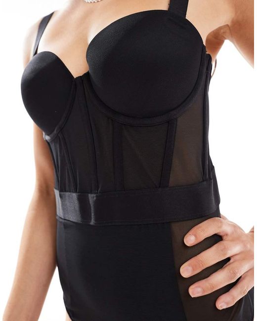 DKNY Black Mesh Bodysuit