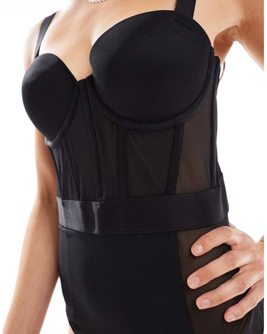 DKNY Black Mesh Bodysuit