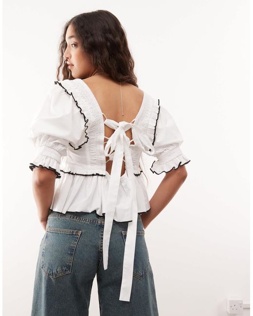 Collusion White – bluse