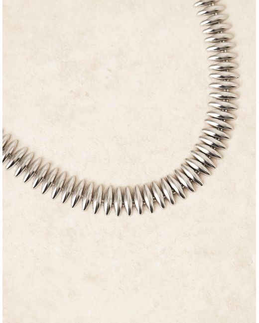 ASOS Brown Short Necklace With Abstract Links