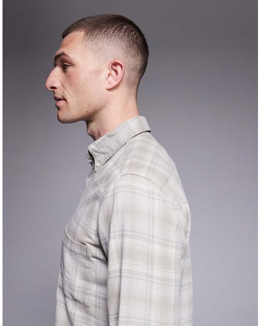 Boss Gray Rickert Checked Shirt for men