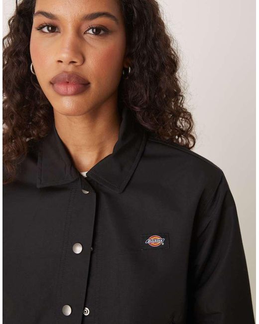 Dickies Blue Oakport Cropped Coach Jacket