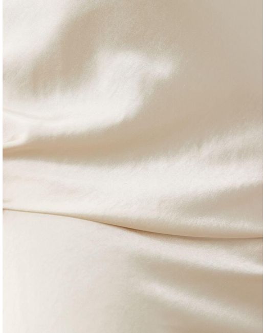 ASOS Natural Bridal Satin Batwing Maxi Dress