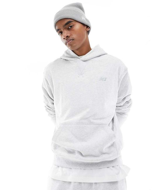 New Balance White Athletics French Terry Hoodie for men