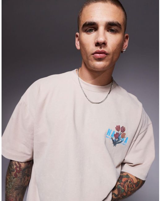 ASOS Gray Heavyweight Oversized T-shirt for men