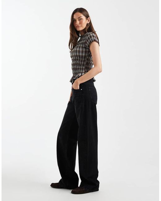 ASOS Black Asos Design Tall Low Rise Baggy Jeans