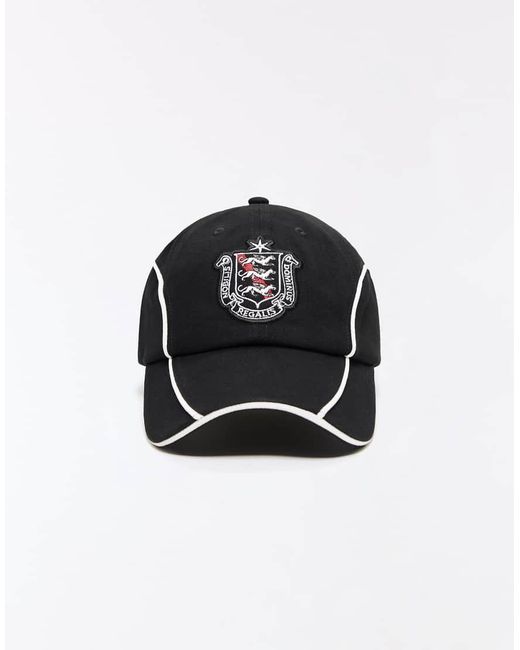 Bershka White Embroidered Cap for men