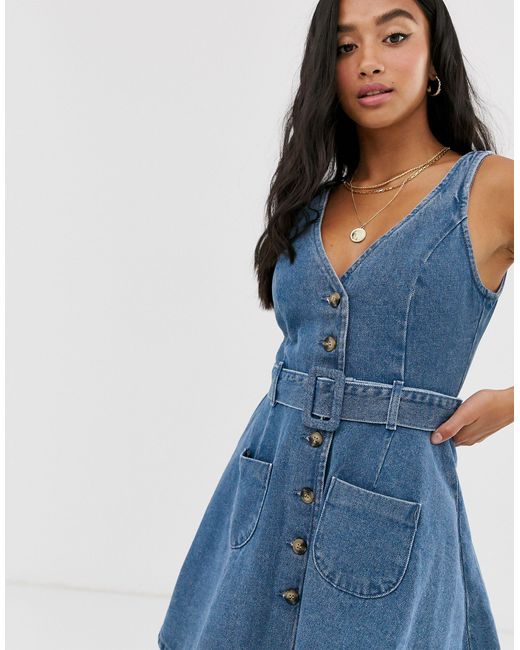 asos petite denim dress