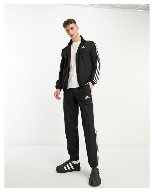 Adidas Originals White Adidas Sportswear Essential Woven Tracksuit for men