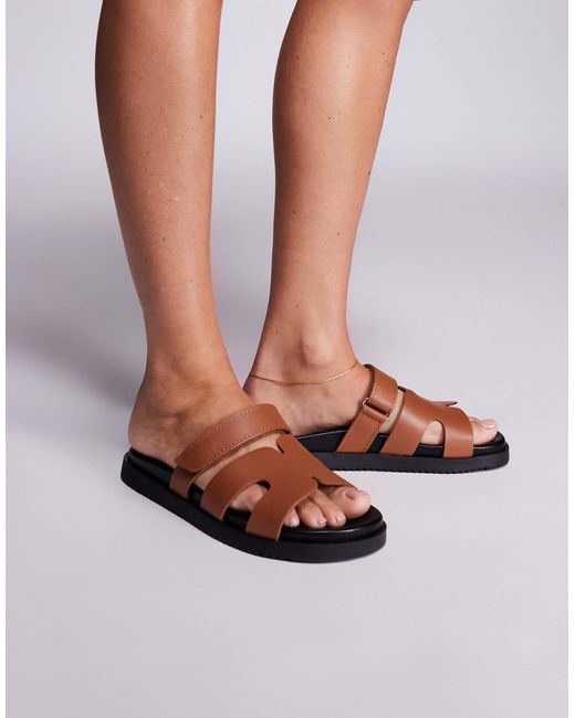 Steve Madden White – missile – riemen-sandalen aus leder