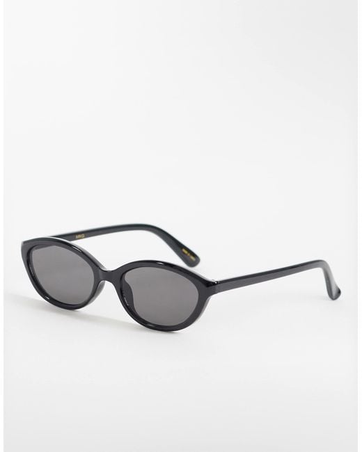 Mango White Oval Sunglasses