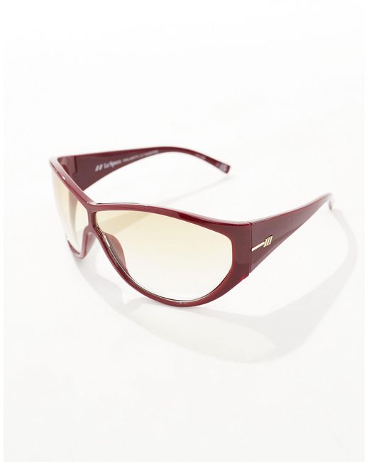 Polarity racer - occhiali da sole color bordeaux di Le Specs in Brown