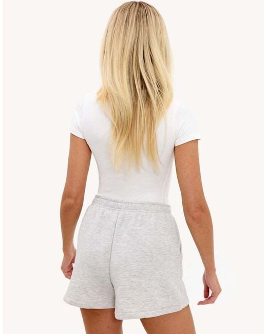 Loavies White Never Look Back Shorts With Logo