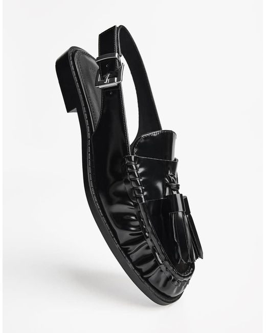 Bershka Blue Tassel Loafer Mules