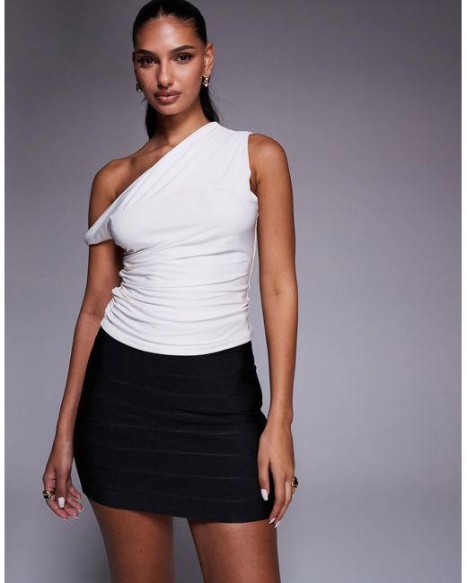 ASOS Gray Bandage Panel Mini Skirt
