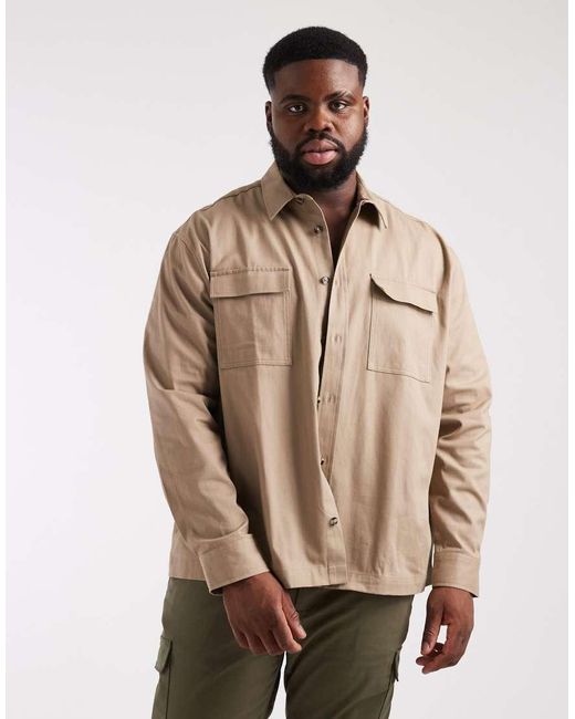 ASOS Natural Relaxed Shirt for men