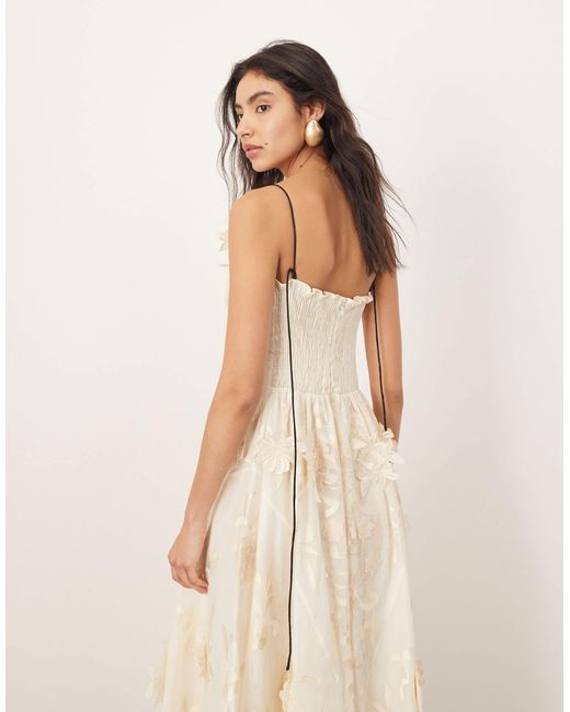 arrange applique embroidered lace paneled cami maxi dress in peach Royal Blue V-Neck Ruched Fitted Short Homecoming Dress – Modsele