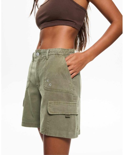 Bermuda cargo - kaki Pull&Bear en coloris Green