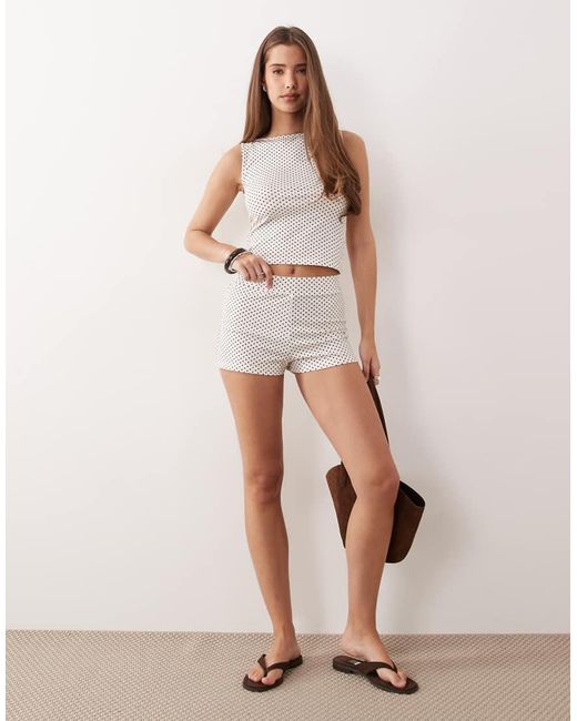 The Frolic Brown Exclusive Jersey Mini Shorts Co-ord