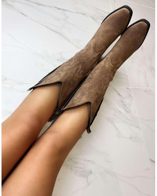 GIA STUDIOS Natural Cowboy Western Boots