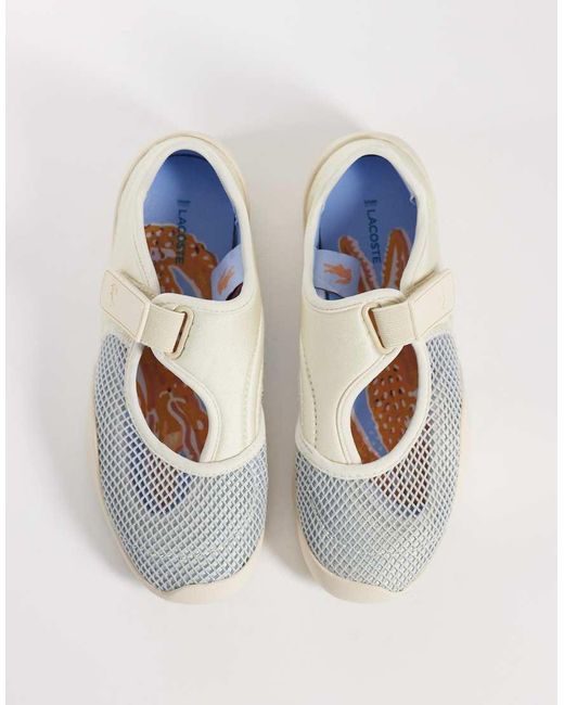 Lacoste White Low Mystere Logo Ballet Trainers