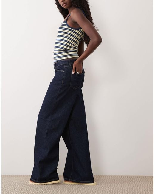 Jdy Blue Ruby jeans mit mittlerer leibhöhe und weitem bein