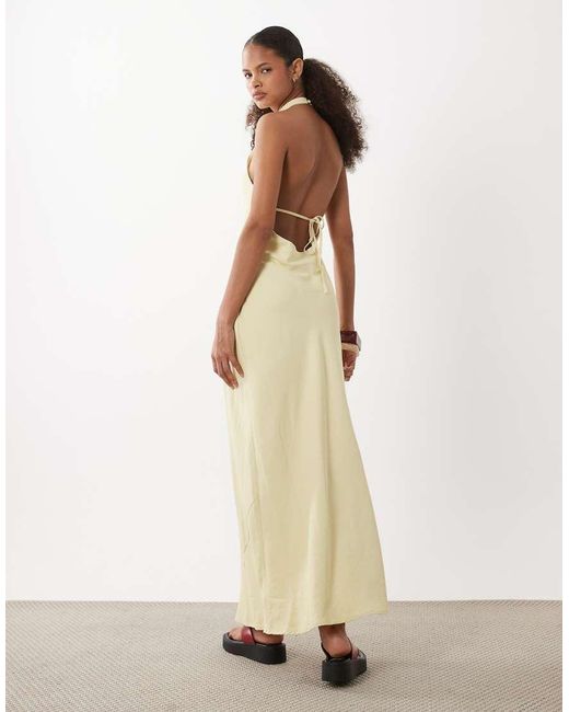 ASOS Natural High Neck Maxi Dress