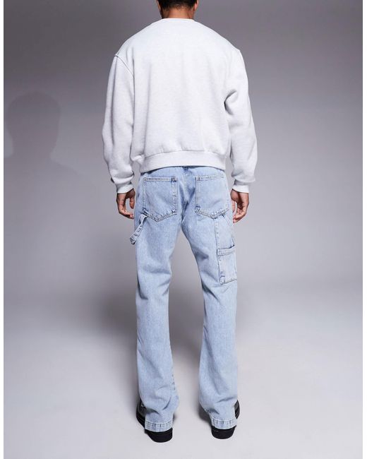 The Couture Club Blue Carpenter Rivet Detail Jeans for men