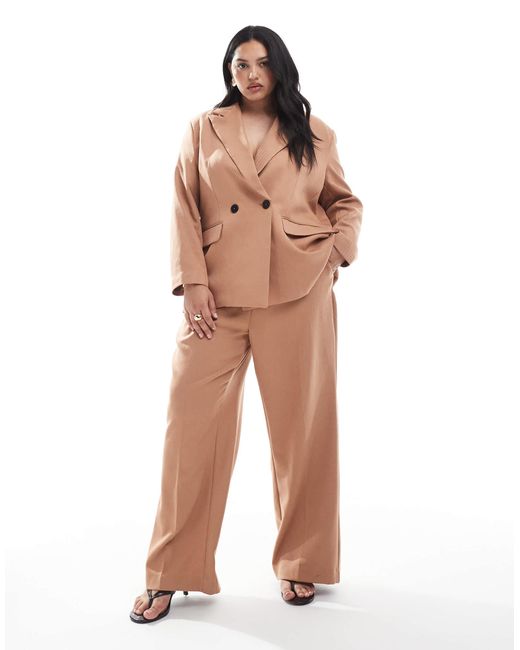 Vero Moda Natural Tailored Herringbone Blazer