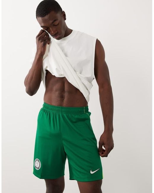 Nike Football Green Nike Nigeria World Cup 26 Home Shorts for men