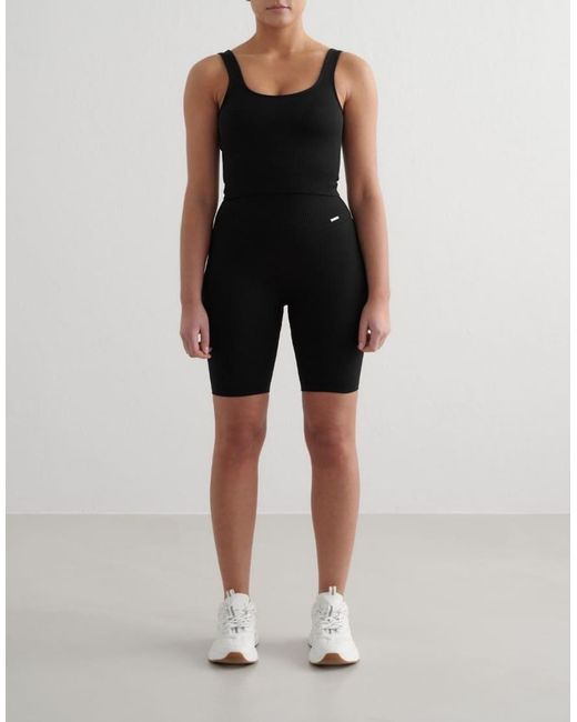 Aim'n Black Ribbed Seamless Shaping Bralette