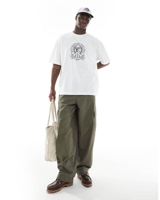 Camiseta Blanca Extragrande Con Estampado Gráfico Renacentista De -Blanco ASOS de hombre de color White