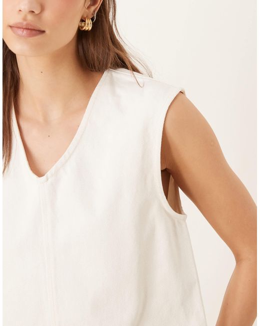 ASOS Natural Denim Swing Top