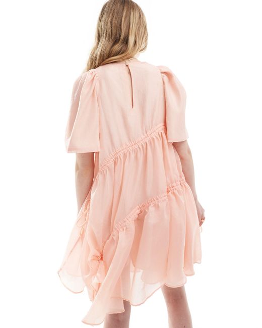 Ghospell Pink – asymmetrisches minikleid