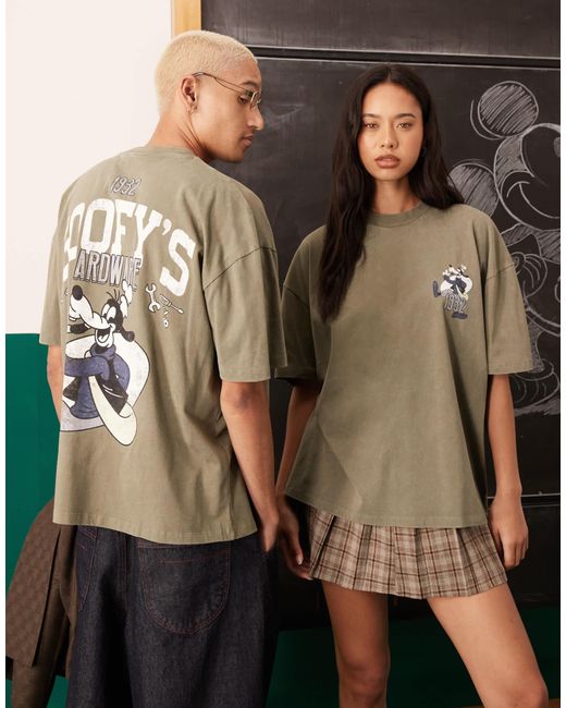 ASOS Brown Disney Unisex Oversize T-shirt With Goofy Prints