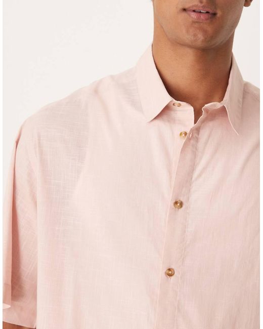 ASOS Recht Oversized Overhemd Van Linnenmix in het Natural voor heren