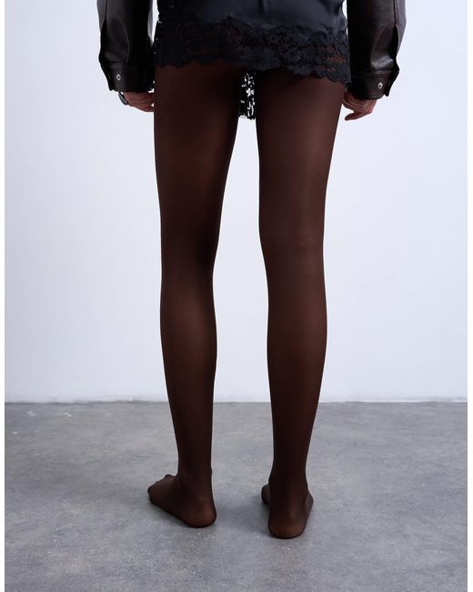 TOPSHOP Black 2 Pack 50 Denier Tights