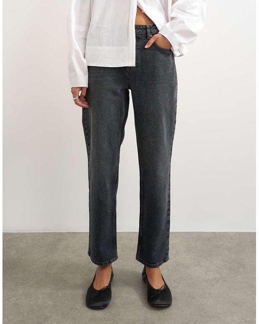 TOPSHOP White Orson Comfort Stretch Straight Leg Ankle Grazer Jean