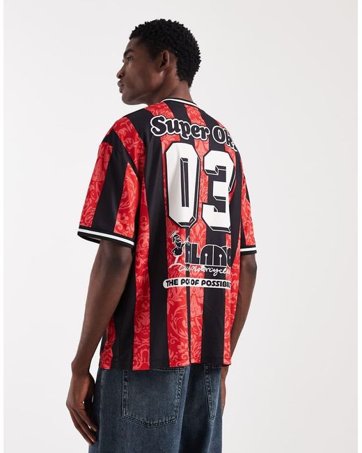 Deus Ex Machina Red Nouveau Moto T-shirt for men