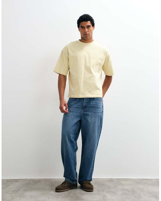 ASOS Natural Heavyweight Boxy Oversized T-Shirt In for men