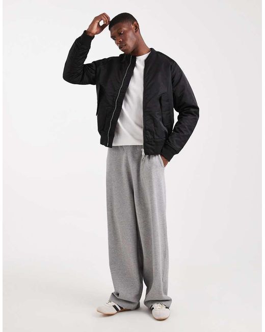 Jack & Jones Blue Bomber With Contrast Lining for men