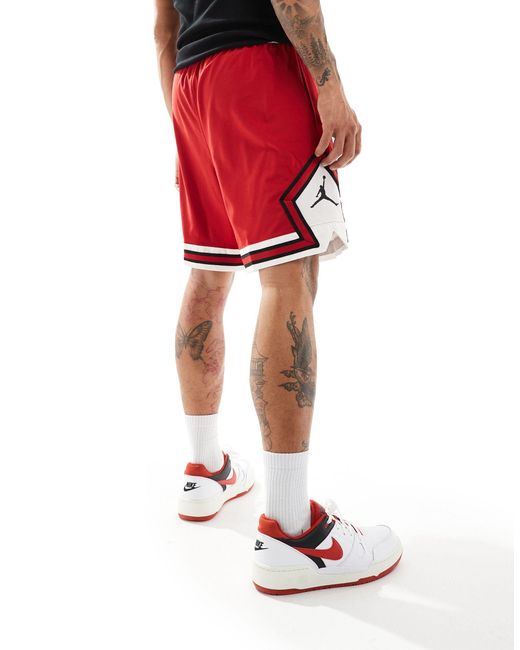 Nike Red Drifit Diamond Shorts for men
