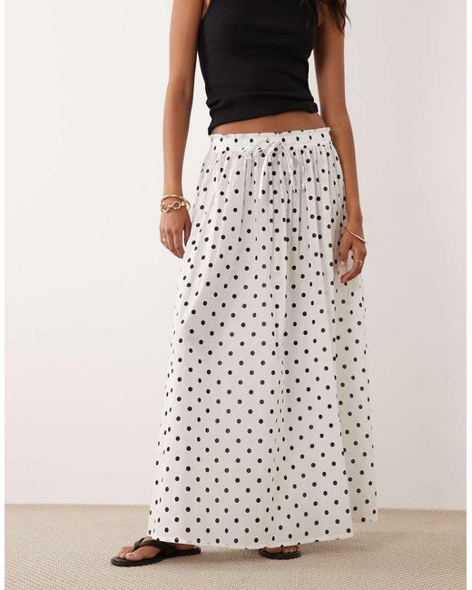 Jdy White Pleated Maxi Skirt