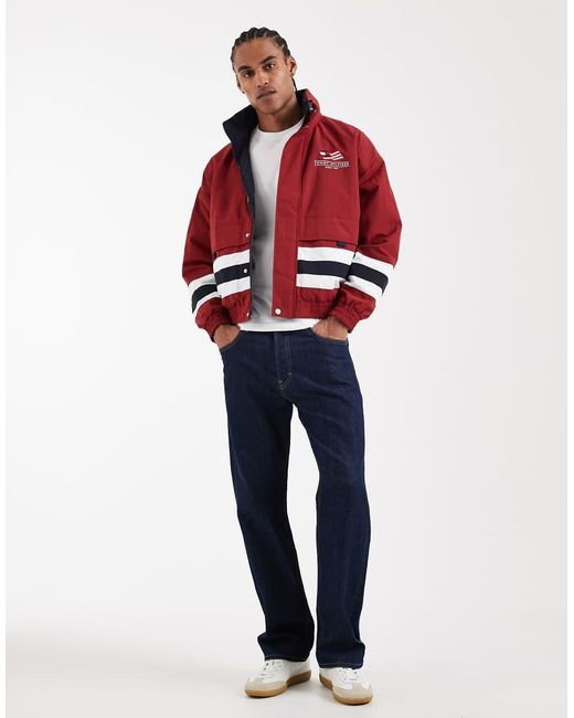Tommy Hilfiger Red Reversible Regatta Windbreaker Jacket for men