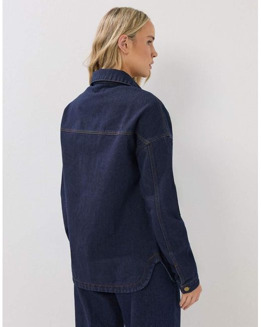 Long Tall Sally Blue Denim Shacket