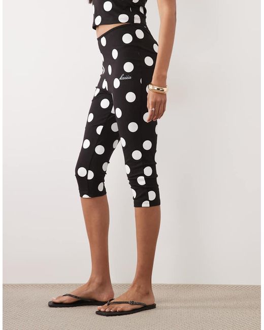 Kaiia White Exclusive Cotton Rich Capri Trousers Co-ord