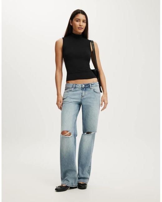 Cotton On Blue Mock Neck Tank